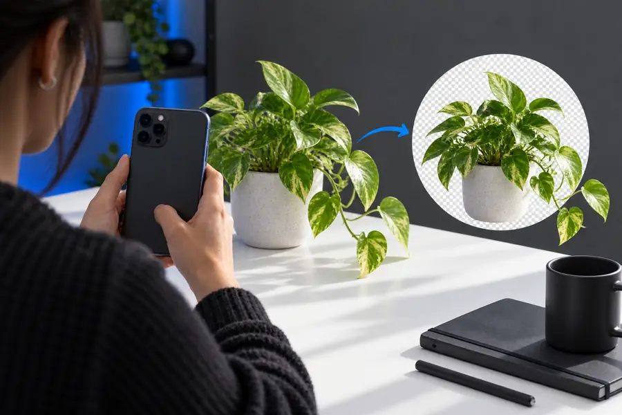 Illustration associated with editing a photo background on iPhone